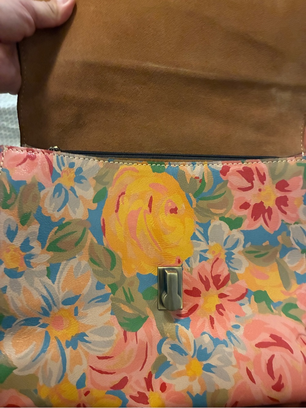 Patricia Nash Citrus Rose stintino Leather Top Handle Bag - Picture 10 of 11